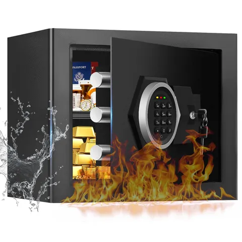 1.2 Cubic Feet Small Fire Safe Box for Home, Fireproof Lock Box, Security Mon...