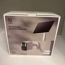 Anona Aurora 4K Solar Security Cameras Wireless Outdoor. New Sealed. Free Ship