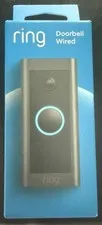 Sealed Ring Wired Doorbell New In Box Black  Camera