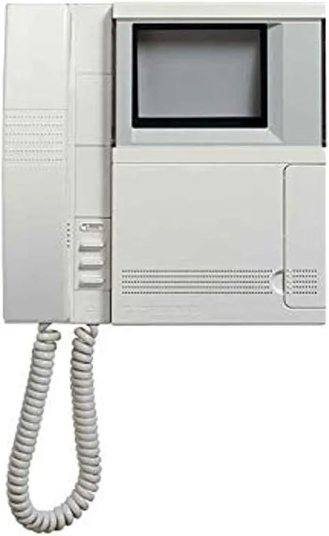 Bticino 334102 8-Wire White Black Pivot Video Intercom with Bracket
