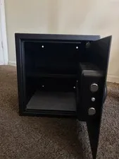 Black Metal Safe Digital & Key Lock Adjustable Shelves for Valuables Money