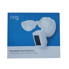 NEW Sealed Ring Floodlight Cam Wired White Outdoor Security Camera 1080 HD Video