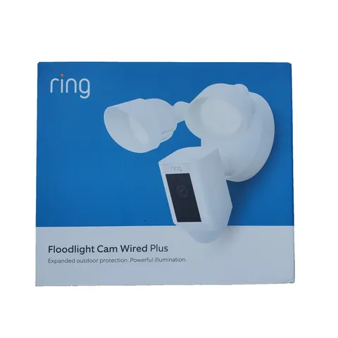 NEW Sealed Ring Floodlight Cam Wired White Outdoor Security Camera 1080 HD Video