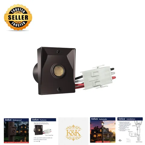 Bronze Dusk-to-Dawn Sensor with Ezee Plug – Outdoor Photocell Light Control
