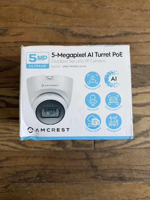 Amcrest UltraHD 5MP Turret PoE Outdoor Security IP Camera IP5M-T1179EW