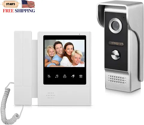 4.3" Wired Video Door Phone System with Night Vision Intercom for Home FAST SHIP