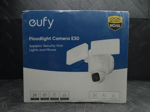 Eufy E30 2K Hardwired Floodlight Security Camera Pan Tilt Lens No Monthly Fee