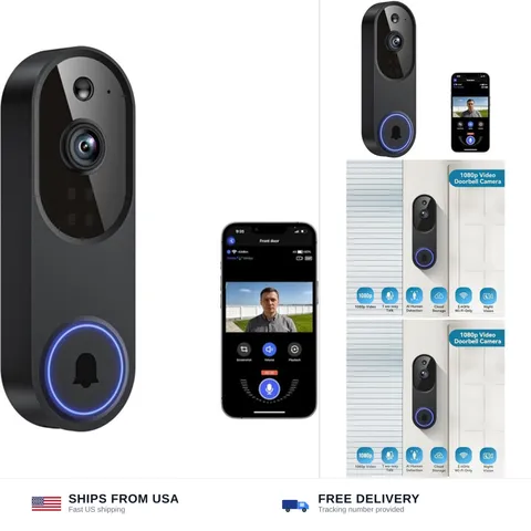 Guggre Wireless Doorbell Camera M52, 1080 Security Camera Outdoor/Indoor | ni...