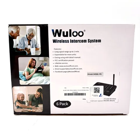 Wuloo 6 Pack Long Signal Range Wireless Home Intercom System Model W666-P6