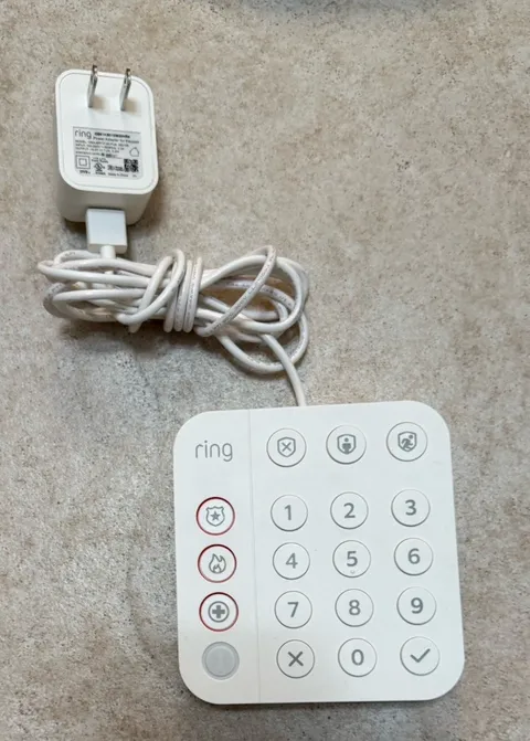 Ring (2nd Gen) White Wireless Z-Wave Home Security System Alarm Keypad