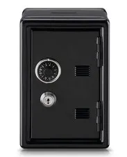 Mini Money Safe and Cash Lock Box, 4.6"x 4.2"x 6.9" Black