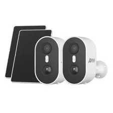 2K Solar Battery Security Camera Outdoor Wireless 2 Way Audio Color Night Vision