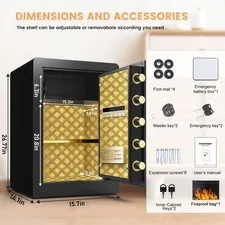 2.5 Cu Ft Digital Security Safe Box with LCD Screen & Adjustable Shelf