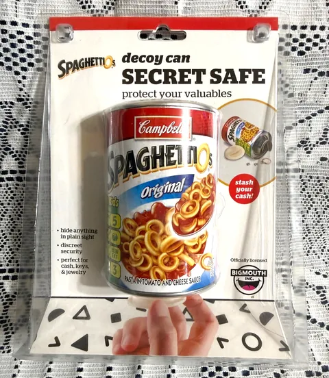 NEW SPAGHETTIO'S DECOY CAN SECRET SAFE PROTECT VALUABLES GREAT FOR CASH, JEWELRY