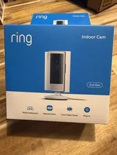 Ring Indoor Cam 2nd Gen Plug-In 1080p HD WiFi Security Camera White