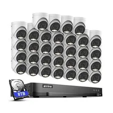 ANNKE 32CH 3K Lite DVR 5MP AI Color Night Security Camera System Audio Recording