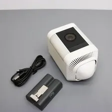 Ring Spotlight Cam Plus Outdoor/Indoor Wireless 1080p Camera White