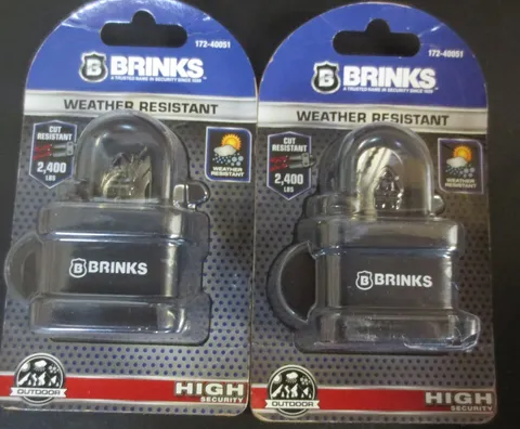 Brinks 40 mm Laminated Steel Weather Resistant Padlock - 2 PACK
