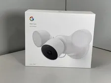 Google Nest Cam with Floodlight - Outdoor/Wired - Smart Security Camera - Snow