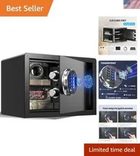 Smart Biometric Safe: Fingerprint Access & Silent Mode - Perfect for Valuables