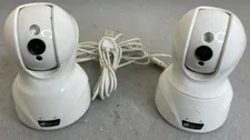 Pair of EC Technology Wired Security Cameras 720P Dome Camera Baby 720P White