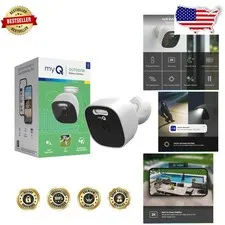 myQ 2K Battery Outdoor Camera | Spotlight, Color Night Vision, Weather-Resistant