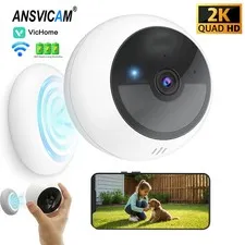 2K Wireless Security Camera Battery Powered Magnetic IP Camera Easy Installation