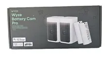 Wyze Battery Cam Pro 2 Pack WYZECOP-RB2PK Wireless 2k HD Color Night Spotlight