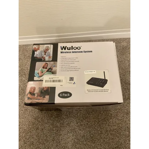 NIB Wuloo Wireless Intercom System 10 Channel for Home Office Room 6Pack W666-P6