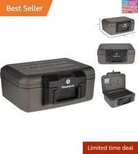 Fireproof Safe with Key Lock, Chest Lock Box for Home or Travel Secures Money...