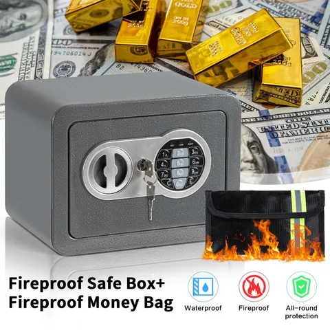 Caja Fuerte Grandes Cajas Fuertes Digitales De Seguridad Contra Fuego Dinero NEW
