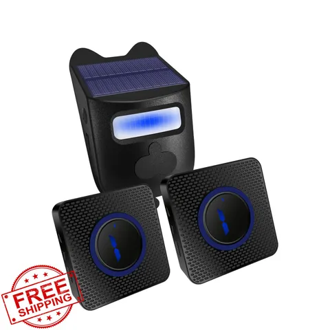 Generic Solar Infrared Sensor Doorbell 1 Sensor 2 Receiver