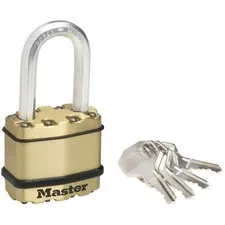 Master Lock M1BEURDLF Excell™ Brass Finish 45mm 4-Pin Lock - 38mm