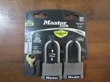 MASTER LOCK 1SSTLF MAX WEATHER RESISTANCE OUTDOOR PADLOCK WITH KEYS  2-PACK