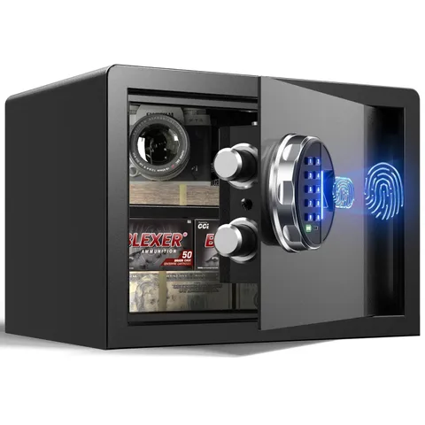 𝟐𝟎 𝐋𝐁 Smart Biometric Safe with Fingerprint Lock, Silent Mode, Backlit Ke...
