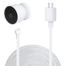 Power Adapter for Google Nest Cam (Battery), with 16.4Ft/5m Weatherproof Chargin