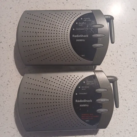 Set Pair of 2 Radio Shack 43-3102 900 MHz Wireless Intercom Audio Weather Radio 