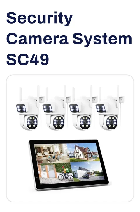 4MP Wireless Security Camera System Outdoor with Monitor for Home 10CH NVR HDD