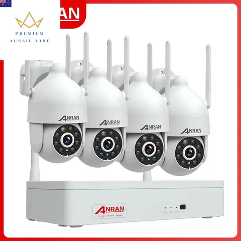 5MP Wifi Surveillance Camera System Outdoor Color Night Vision CCTV Set Video 8C