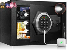 Fireproof Home Safe Box- Steel Digital Combination Lock Security Box with Type