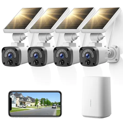 2.5K Solar Camera Outdoor Wireless, 4MP Home Security Camera System, Battery ...