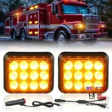 12LED Magnetic Wireless Trailer Lights - 2PCS Rechargeable Portable 12LED Amber