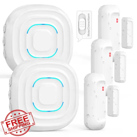 SanJie Door Chime Alarm 3 Sensors + 2 Receiver