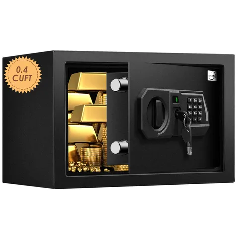Tenamic Fireproof Safe Box 0.4 Cuft Electronic Digital Security Box, Keypad S...