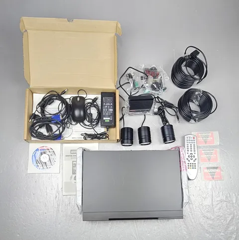 Triplex Network 4 Channel DVR Video Recoder PXWDVR723J-1360 with 3 Cameras