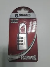 Brinks Combo 123 Brass 3-Dial Resettable Combination 40mm Padlock  165-50056
