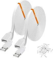 weishan 2-Pack 30ft Power Extension Cable Compatible with Wyze Cam v4,Wyze Ca...