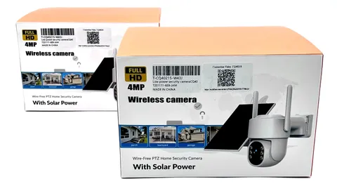 4MP PTZ Security Camera Solar Powered Wire Free Full HD