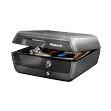 Fire-Resistant And Water-Resistant Box Safe With Tubular Key Lock, 0.36 Cu. Ft.