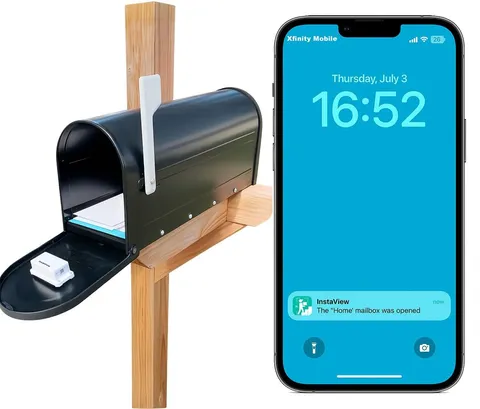 Wireless Mailbox Alert System with Sensors and Receiver, Mailbox Alarm for De...